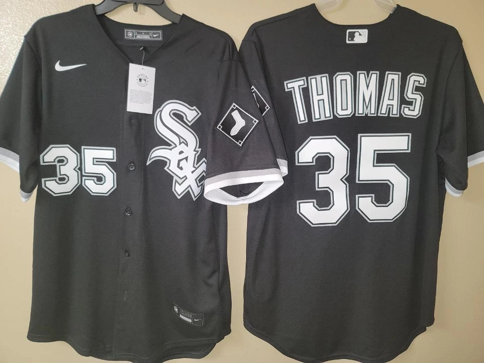 30302 CHICAGO WHITE SOX THOMAS BUEHRLE 100% REAL Baseball JERSEY BLACK NWT - Image 1 of 1