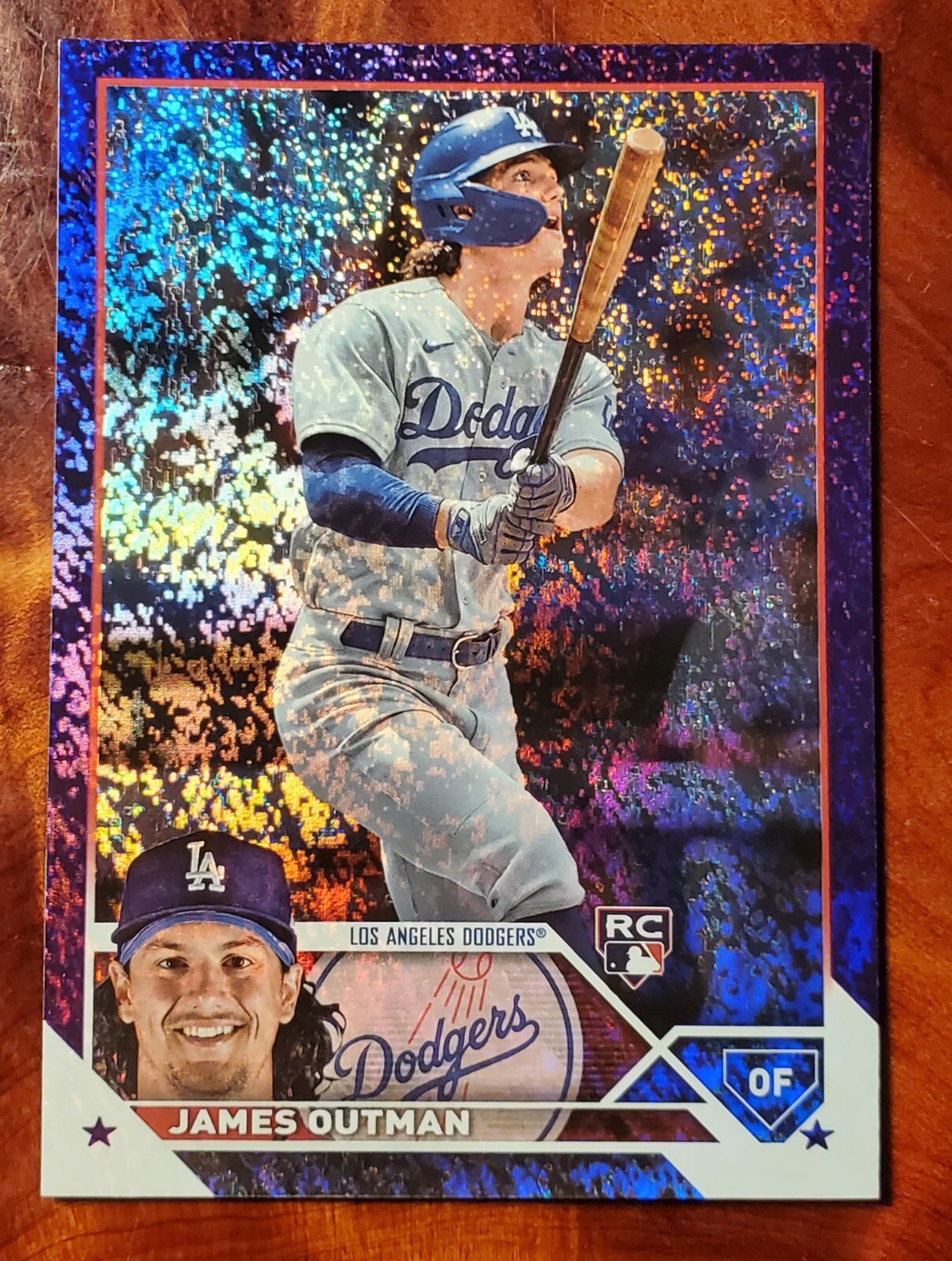 2023 Topps Series 2 James Outman Purple Foilboard RC #395 464/799