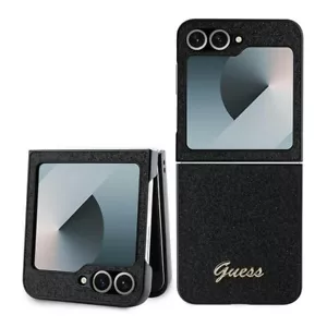Tagua per Galaxy Z Flip 6 Guess Logo Brillantini Nero Plastica - Foto 1 di 8