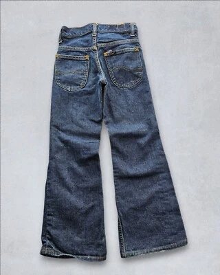 Jeans de mezclilla Lee Riders sanforizados lavados oscuros vintage años 60 cremallera garra EE. UU. 6R Foto 1 de 4