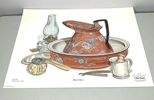 C DON ENSOR His 'n' Hers Krug Becher DRUCK SIGNIERT 426/500 1975 17,5 x 23 Vintage - Bild 1 von 5