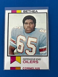 Tarjeta Topps Elvin Bethea 1973 error mal cortado/impresión rara EX-MT - Imagen 1 de 5