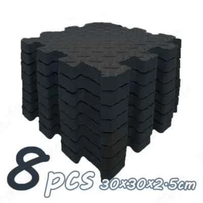 Alfombra de juego antideslizante para gatear bebé de 8 piezas/2,5 cm de grosor alfombra de gimnasio rompecabezas insonorizada Foto 1 de 4