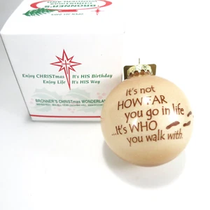 Bronners Christmas Wonderland Copper Gold Bulb Ornament - Jesus Christ religious - Picture 1 of 6