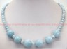 2 Rows 5x8mm Blue Turquoise Rondelle Gems Round Lapis Lazuli Necklaces 17-18'' E