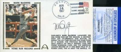 Mark McGwire PSA DNA Coa Autograph Hand Signed 1987 FDC Cache - Image 1 of 2