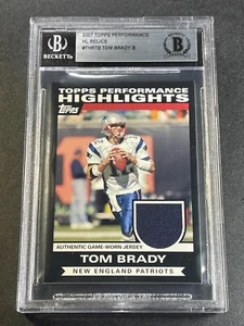 TOM BRADY 2007 TOPPS PERFORMANCE HIGHLIGHT RELICS GAME WORN JERSEY PATRIOTS NFL - Picture 1 of 4