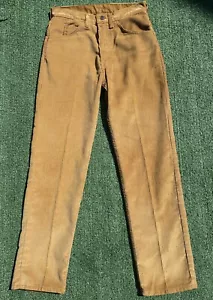 Rare Vintage 70’s Levi’s Big E Corduroy Pants 42 Talon Zipper Boy’s Size 27x26 - Picture 1 of 10