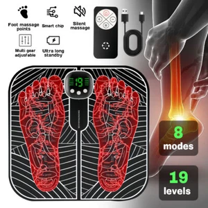 EMS Foot Massager Mat Electric Muscle Stimulator Leg Blood Circulation w/ Remote - Picture 1 of 11