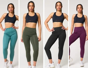 Gym Leggings 4er Pack hochwertig dehnbar Fitness Sport Laufen Yogahosen - Bild 1 von 24
