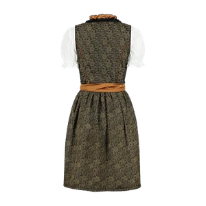 Dirndl schwarz mit weißer Bluse und Schürze bronze Trachtenmode Damen  - Bild 1 von 1