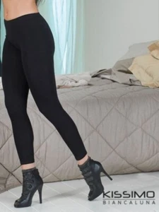 Kissimo Art.KL491 Damen Winter Leggins aus warmer Baumwolle Sweatshirt schwarz - Bild 1 von 3