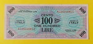 100 CENTO LIRE AM – LIRE 1943 – 45 BILINGUE SERIE AC SPL PROVIENE DA ASTA - Picture 1 of 2