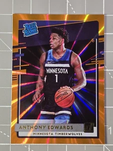 2020-21 Panini Donruss Orange Laser Rated Rookie Anthony Edwards Card SP - Bild 1 von 7