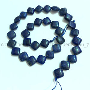 12x12mm Natural Blue Lapis Lazuli Square Gemstone Loose Beads 15'' Strand