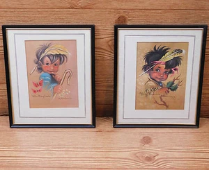 Lotto Stampa Arte Monteague Billy Road Runner Miss Mary Lambs SET 2 Cornici 10x12 - Foto 1 di 10