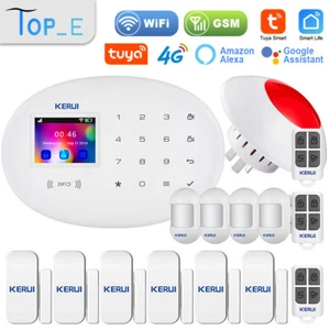 KERUI 4G WiFi GSM Home Ring Alarm Security System Burglar Tuya with Accessories - Picture 1 of 22
