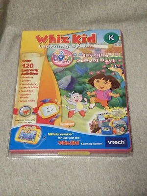 VTech Whiz Kid Learning System Dora the Explorer Save the School Day Educational - Image 1 of 2