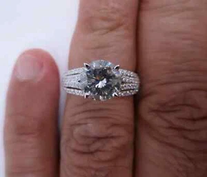 2.25 Carat 18K Gold Diamond Engagement Ring Cent=1.65 H-SI2 Enhanced Value=$29K+ - Picture 1 of 11