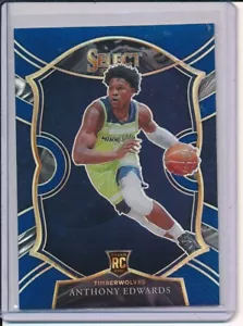 2020-21 Panini Select Anthony Edwards RC Concourse Blue Silver Prizm - Picture 1 of 1
