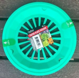 Plastic 9" Paper Plate Holders Set of 4 Teal $7.37 PICNICS,BBQ,CAMPING FREE S/H
