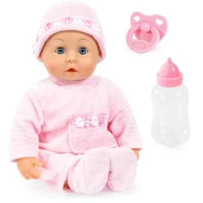 Bambola Bayer bebé First Words Baby con occhi che si chiudono 24 suoni Rosa - Immagine 1 di 4