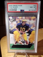 2000 Press Pass Tom Brady Torquers Rookie Card # 37 PSA 8 ☆☆The Goats Rookie☆☆