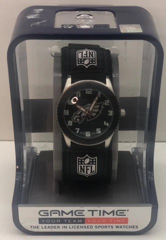 NFL PHILADELPHIA EAGLES GAME TIME FUTURE STAR WATCH -YOUTH -BLACK BAND Cover