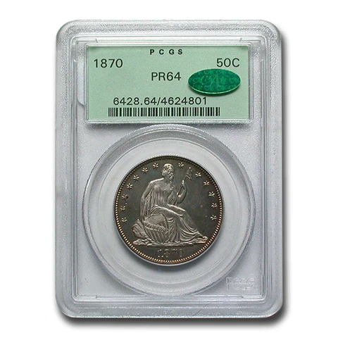 1870 Liberty Seated Half Dollar PR-64 PCGS CAC - SKU#280593 Cover