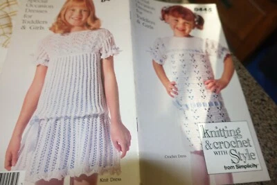 Special Occasions Dresses Knit & Crochet Patterns  by Simplicity 0445 - Image 1 of 3