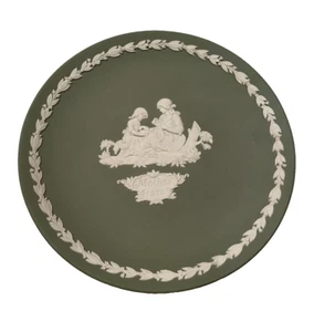 Mother's Day Gift Wedgwood Mother Plate 1972 Sage Green Jasperware England - Picture 1 of 3