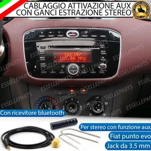 CAVO AUX + BLUETOOTH STEREO FIAT PUNTO EVO FINO AL 2011 1,5 METRI RETROFIT - Foto 1 di 8