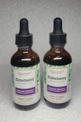 2x Jarabe de saúco Quantum Health 4 fl oz ¡Gotas líquidas selladas! Foto 1 de 3