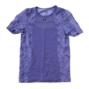 UNDER ARMOUR Rush Heatgear Womens T Shirt-Purple-Small-VGC-Make an offer! - Picture 1 of 6