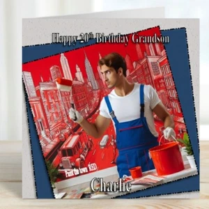 Personalised Birthday Card Humorous Painter and Decorator Any Relation or Name - Picture 1 of 10