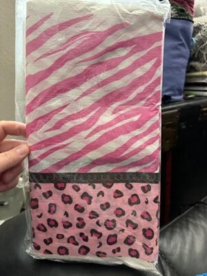 Dulce Mantel Safari Niña Animal Selva Rosa Baby Shower Fiesta Decoración Foto 1 de 2