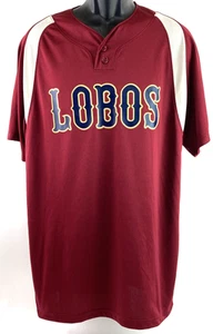 Rawlings Lobos 12 Jersey XL Medium 2 Button Maroon Red New Mexico Wolves - Picture 1 of 6