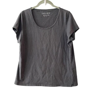M&S Marks Spencer Indigo Collection Layering Tee Charcoal Gray UK 16 - Picture 1 of 5