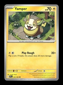 Pokémon Yamper Common ME02: Phantasmal Flames 030/094 casi nuevo casi nuevo - Imagen 1 de 2