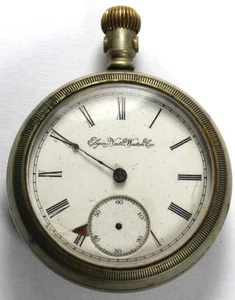 1894 Elgin Grade 73 18s 7j Pocket Watch w/ Open-Face Case - Parts/Repair - Picture 1 of 5