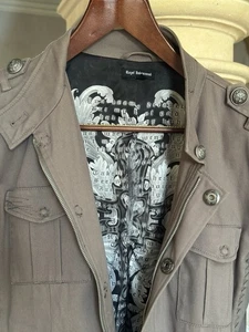 'Royal Underground' Unique Neiman Marcus High-End Mens Jacket Coat, Khaki  LARGE - Picture 1 of 18