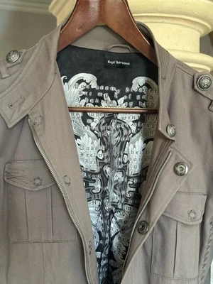 'Royal Underground' Unique Neiman Marcus High-End Mens Jacket Coat, Khaki  LARGE - Image 1 of 4