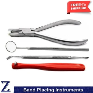 Kit de colocación de bandas de ortodoncia bandas dentales alicates de eliminación empujador asiento escalador CE - Imagen 1 de 5