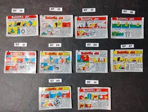 Vintage Bazooka Joe 1968 Kaugummi Comic gewachste Verpackungen Lot-10 Serie D7 14 bis 41 - Bild 1 von 12