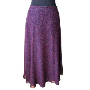 Christian Dior Midirock Seide dunkelblau rot Mini Herz Print Pop Herz AW 2021 - Bild 1 von 16