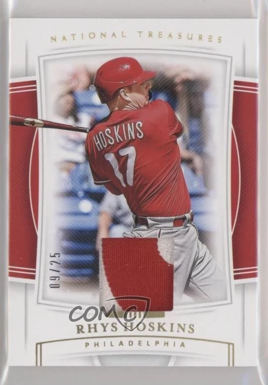 2020 Panini National Treasures Holo Gold /25 Rhys Hoskins #64 - Image 1 of 2