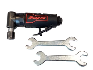 Snap on Tools Red 1/2 HP Right Angle Pneumatic Die Grinder USA PTGR210 VERY NICE - Picture 1 of 10