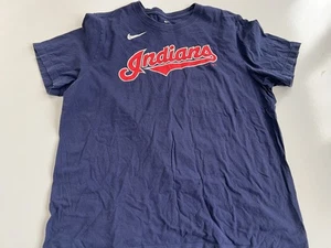 Camiseta Nike de béisbol Cleveland de los Indios de segunda mano talla XL azul marino - Imagen 1 de 3