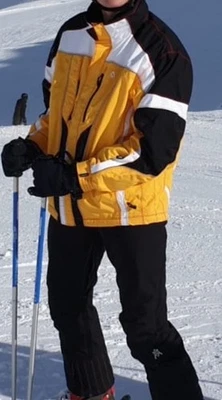 Völkl Skijacke/Anorak Herren Gr EU 56, gelb-schwarz-weiß, gebraucht - Bild 1 von 4