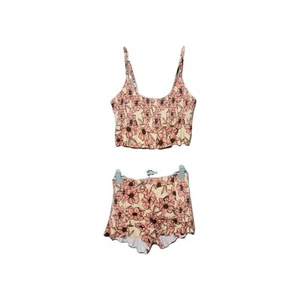 NWOT DAVI & DANI Pink and Cream Bikini Set - Picture 1 of 16